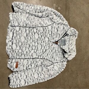 Simply Southern Gray Textured fuzzy Jacket